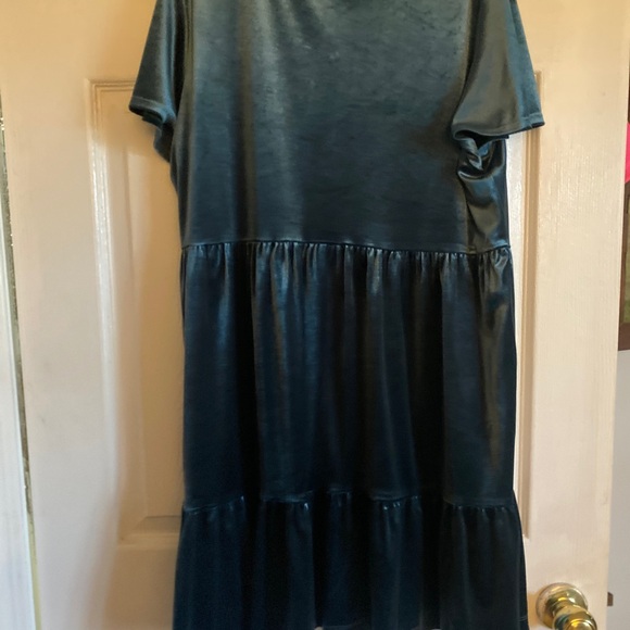 LC Lauren Conrad Blue Tiered Tie Front - Picture 2 of 6